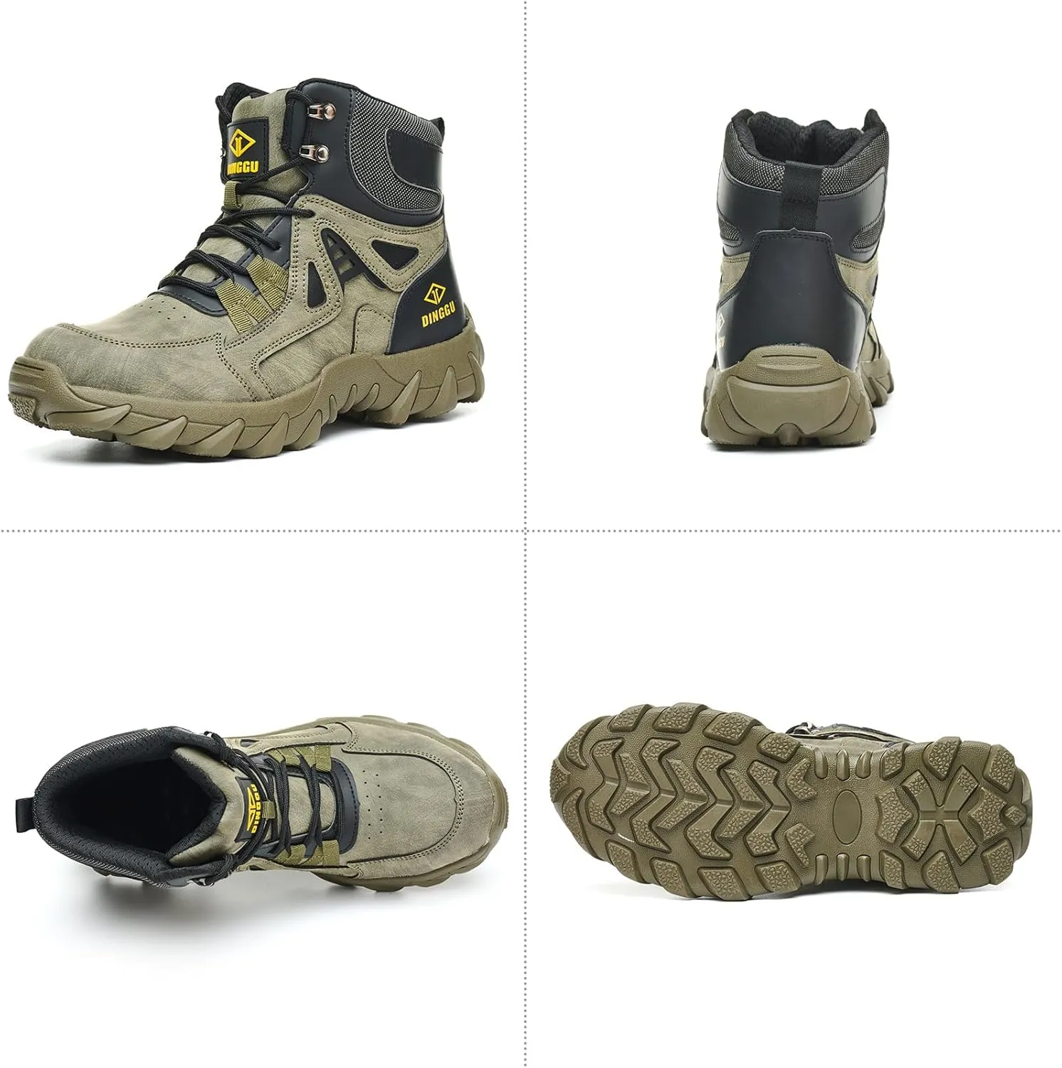 Steel Toe Boots for Men Safety Work Boots ComfortableIndestructible Industrial & Construction Shoes Mens Composite Toe Boots