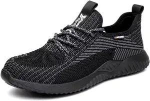 Steel Toe Safety Shoes, 200J Impact Protection, Slip-Resistant Outsole, Breathable, Durable Materials
