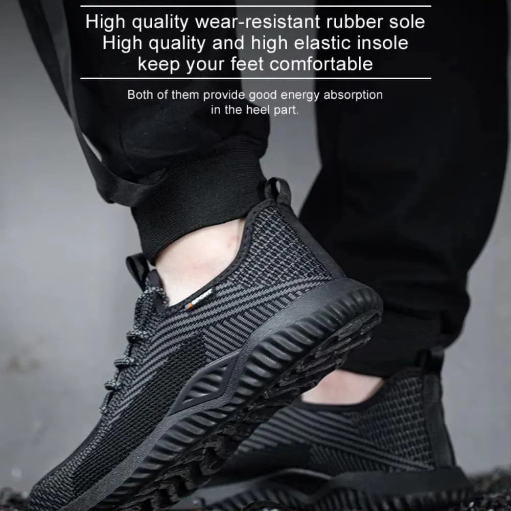 Steel Toe Safety Shoes, 200J Impact Protection, Slip-Resistant Outsole, Breathable, Durable Materials