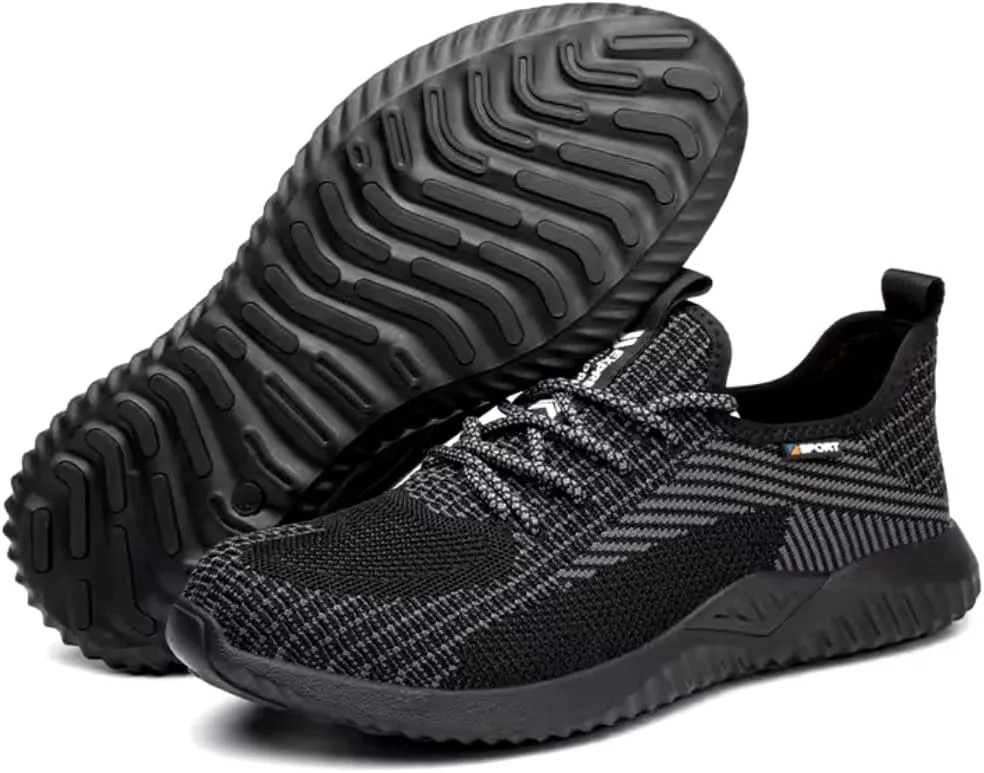 Steel Toe Safety Shoes, 200J Impact Protection, Slip-Resistant Outsole, Breathable, Durable Materials