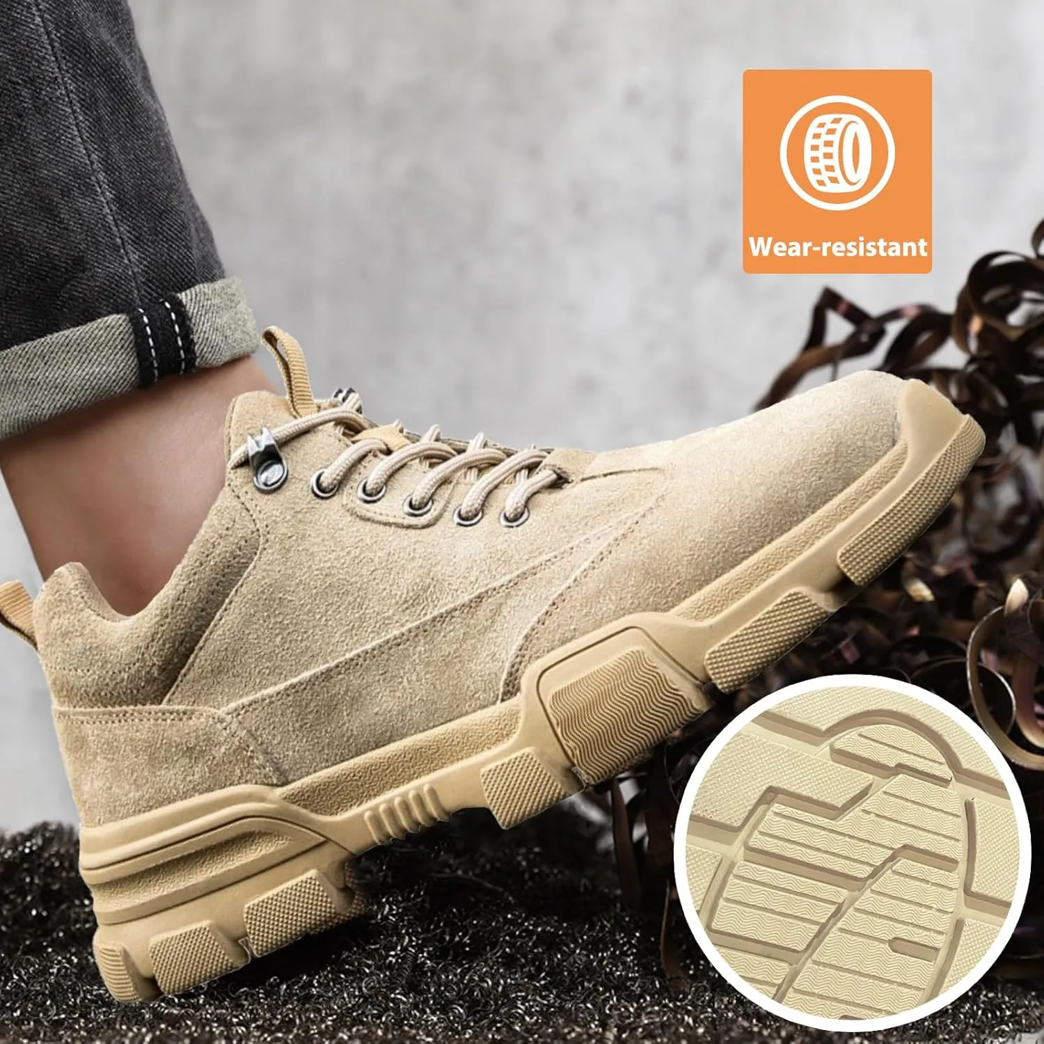 Steel Toe Shoes for Men Women,Indestructible Work Shoes Lightweight Comfortable Safety Work Shoes for Men Women,Indestructible Work Boots for Men