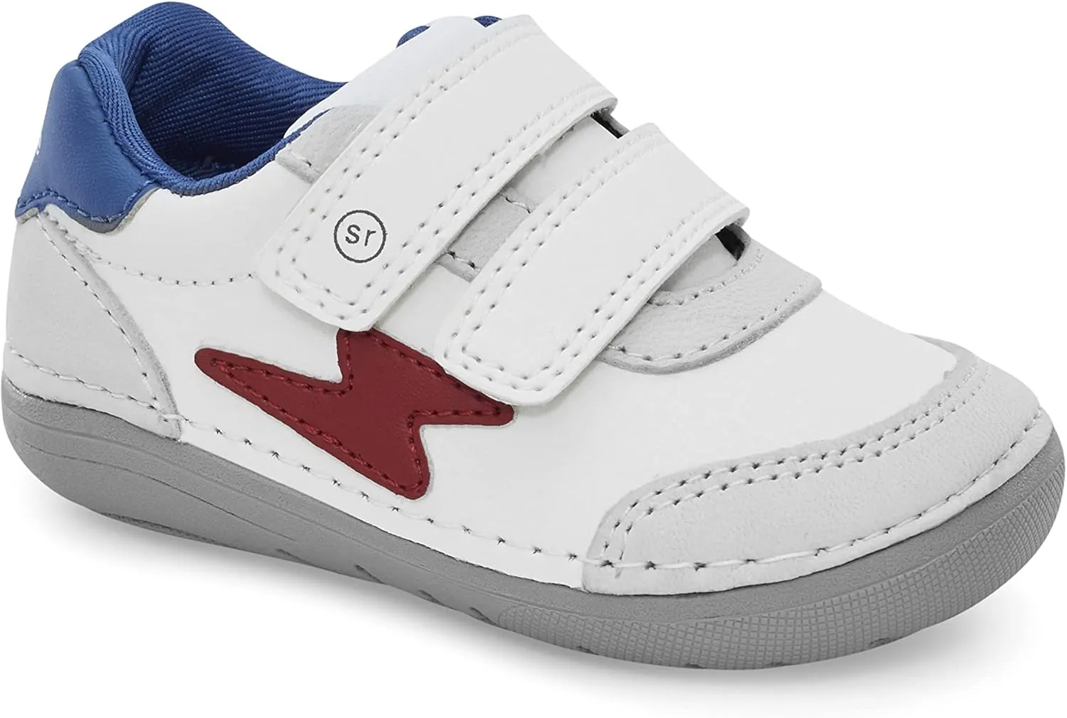 Stride Rite baby boys Sm Kennedy Athletic Sneaker, White Multi, 4.5 Toddler US