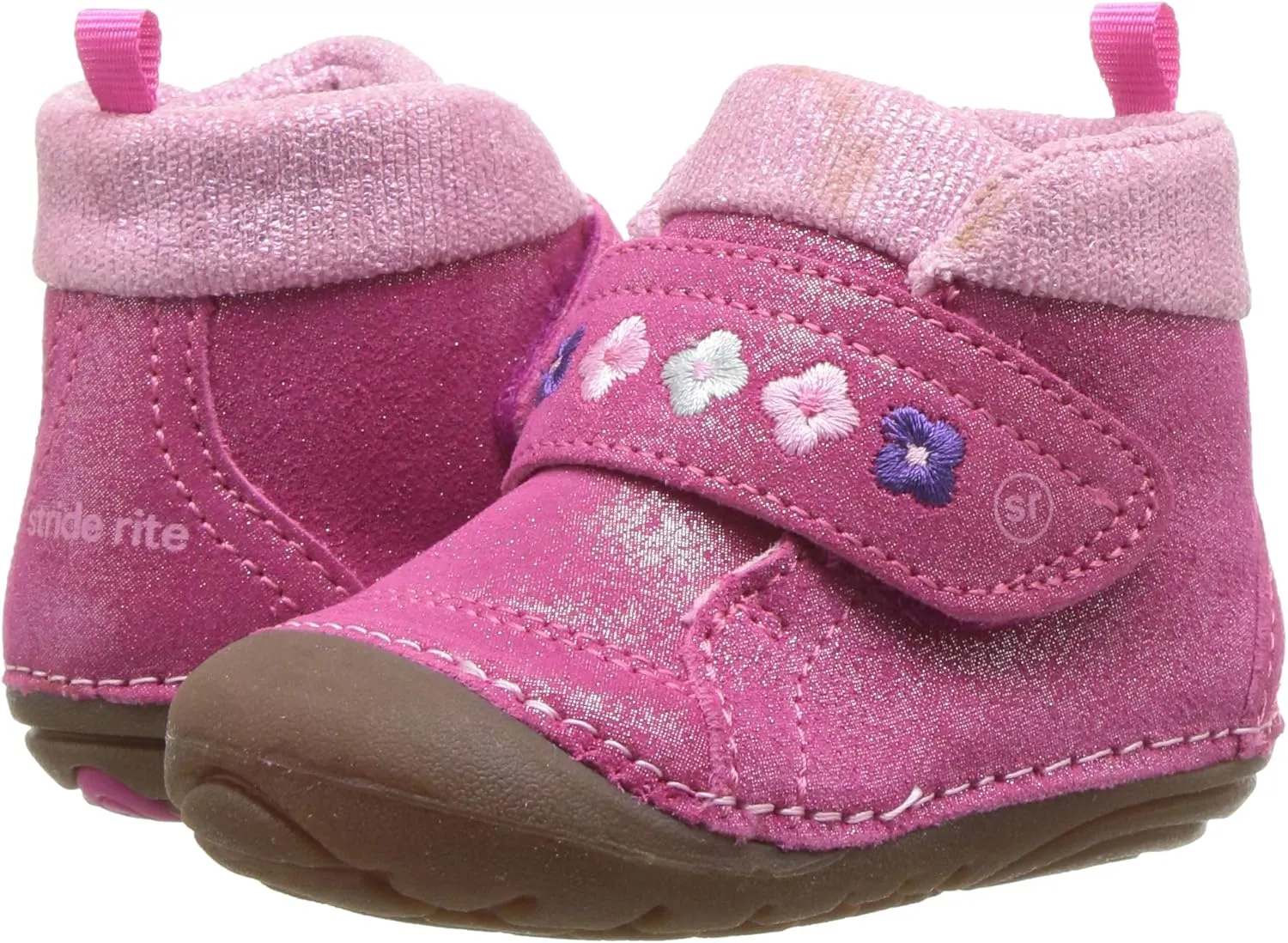 Stride Rite Baby-Girl's Sophie Adjustable Suede Boot Ankle
