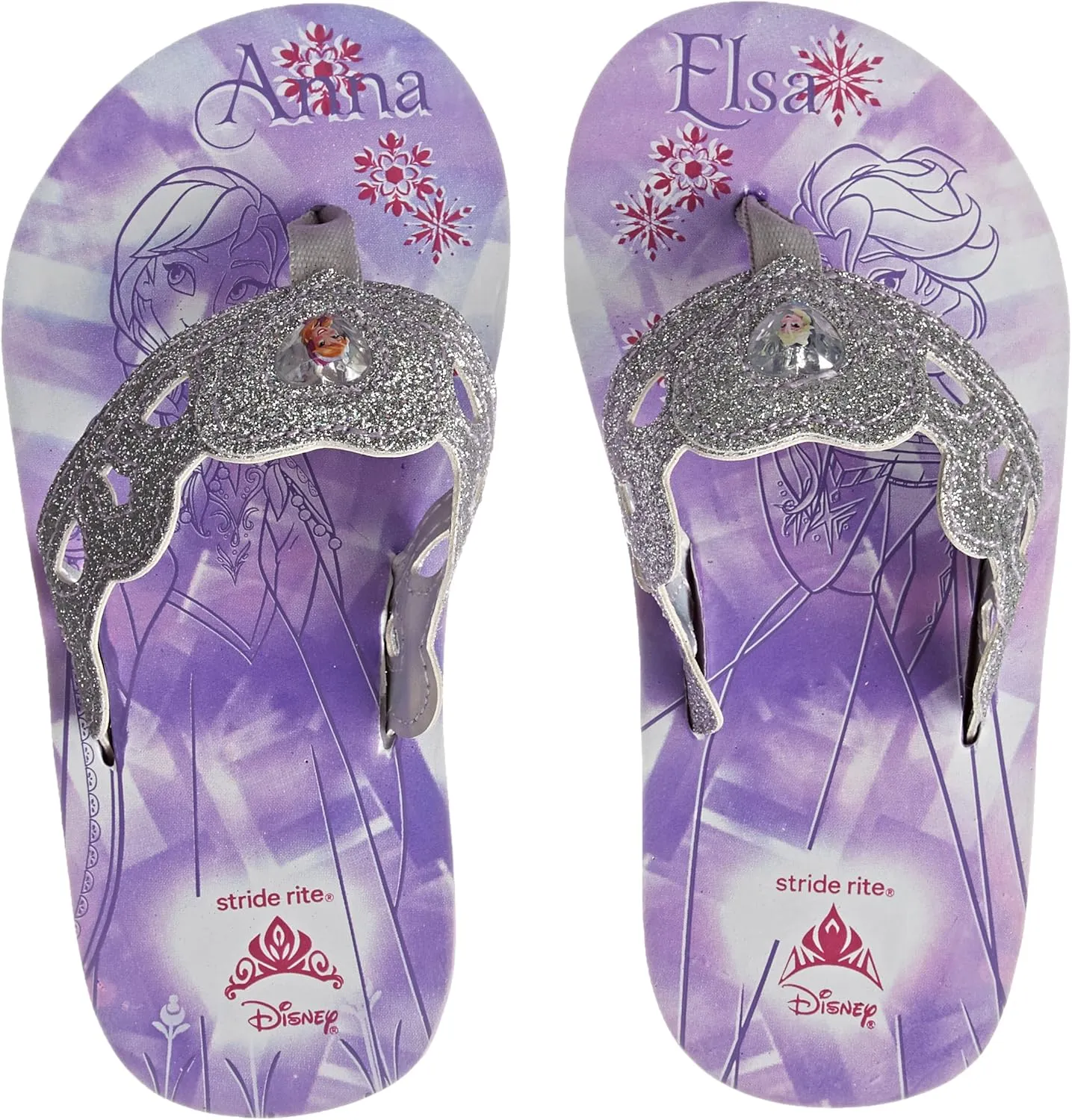 Stride Rite Baby, Toddler and Little Girls Anna and Elsa Eva Flip Flop