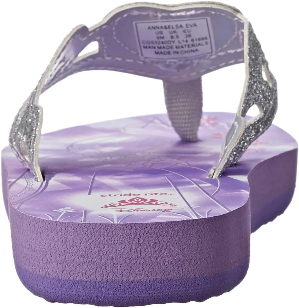 Stride Rite Baby, Toddler and Little Girls Anna and Elsa Eva Flip Flop