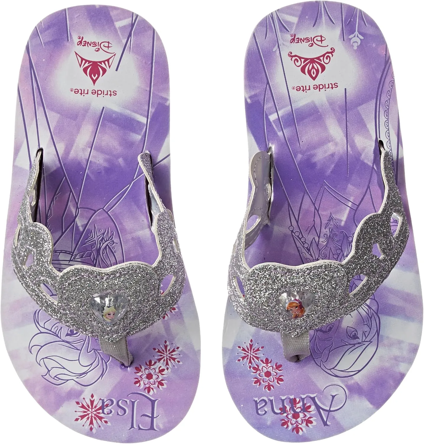 Stride Rite Baby, Toddler and Little Girls Anna and Elsa Eva Flip Flop
