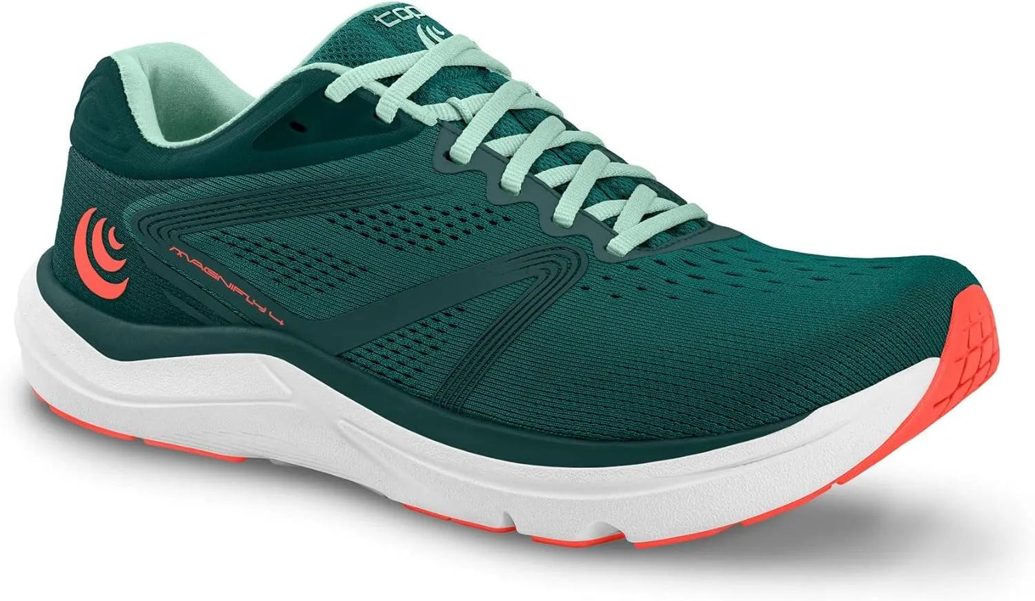 Topo Athletic Women's Magnifly 4 Comfortable Cushioned Durable 0MM Drop Road Running Shoes, Athletic Shoes for Road Running