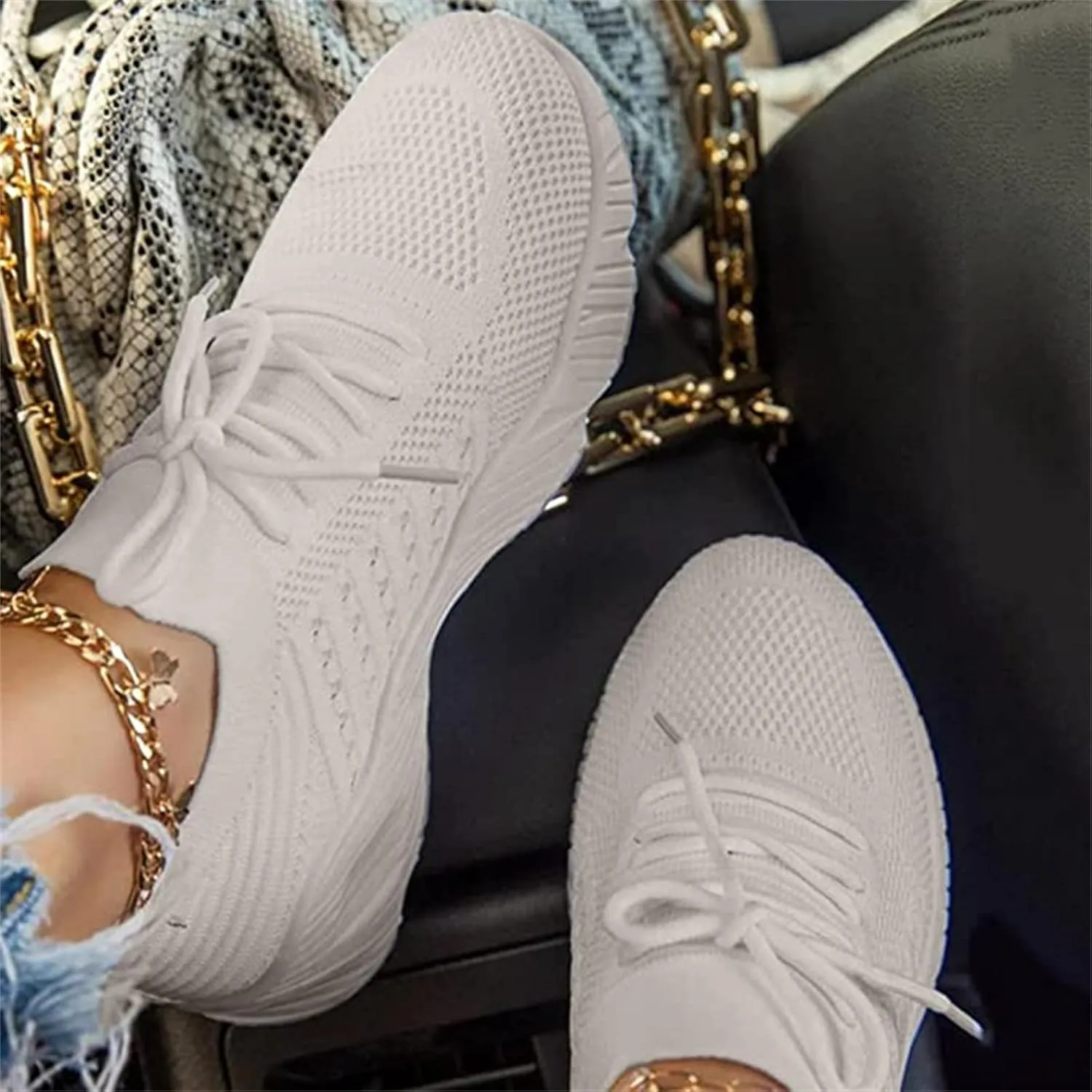 Walking Shoes Women Arch Support Slip On Sneakers Running Shoes Lightweight Tennis Gym Workout Fashion Sneakers 2025