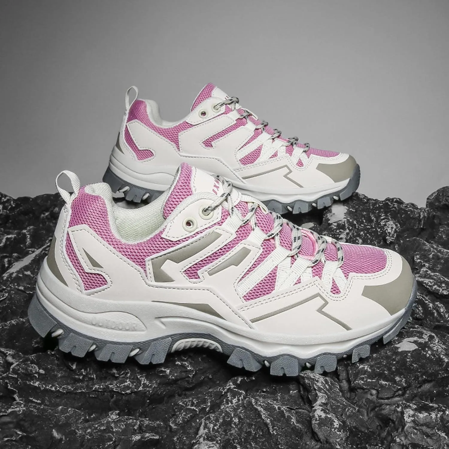 Women Fashion Sneakers Business Casual Shoes Women Sneakers Fashion Summer New Pattern Comfortable Thick Sole Lace Up Non Slip Couple Mountaineering Shoes Espadrilles Workout Gym Outdoor Shoes