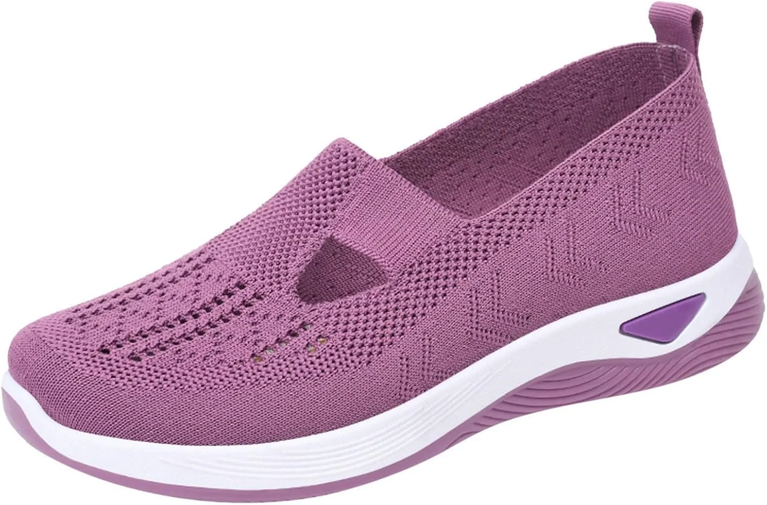 Women Slip On Sneakers Lightweight Walking Shoes Breathable Mesh Casual Comfortable Flats Non Slip Loafers