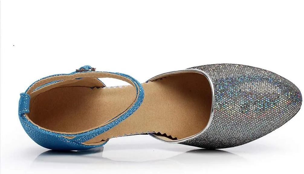 Women's Ballroom Tango Latin Dancing Shoes Sequins Shoes Social Dance Shoe 5 Apparel, 5.5