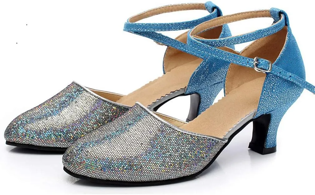 Women's Ballroom Tango Latin Dancing Shoes Sequins Shoes Social Dance Shoe 5 Apparel, 5.5