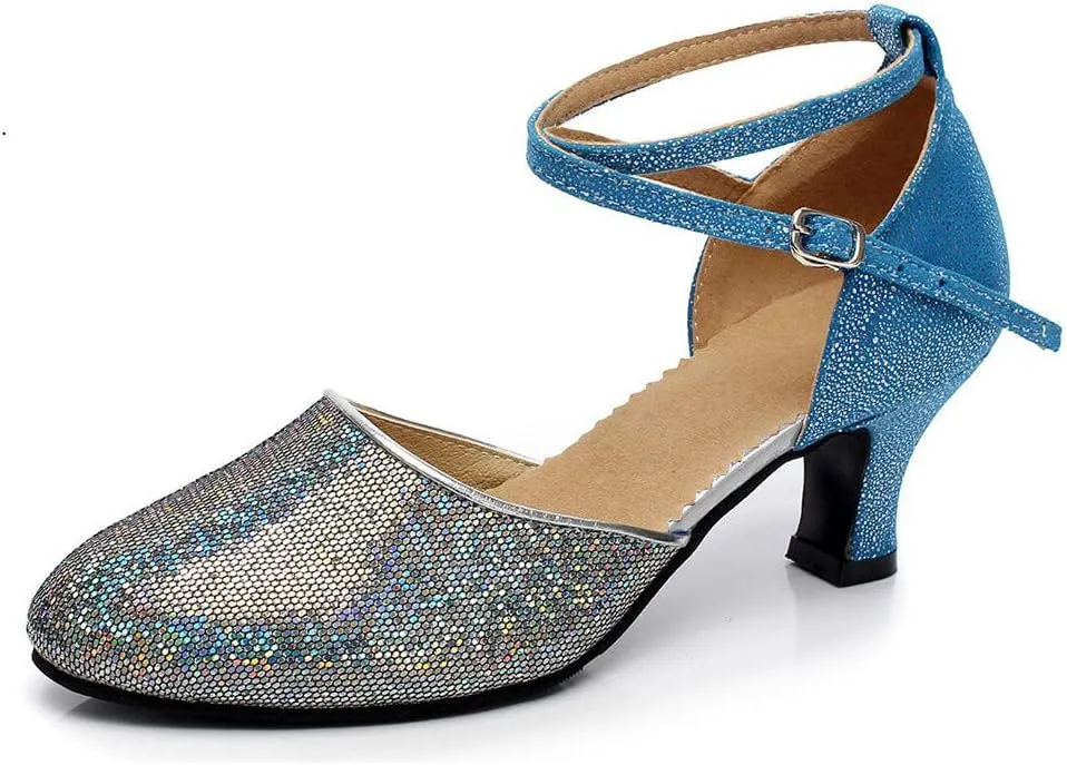 Women's Ballroom Tango Latin Dancing Shoes Sequins Shoes Social Dance Shoe 5 Apparel, 5.5