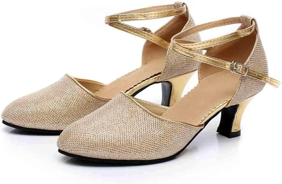Women's Ballroom Tango Latin Dancing Shoes Sequins Shoes Social Dance Shoe 5 Apparel, 5.5