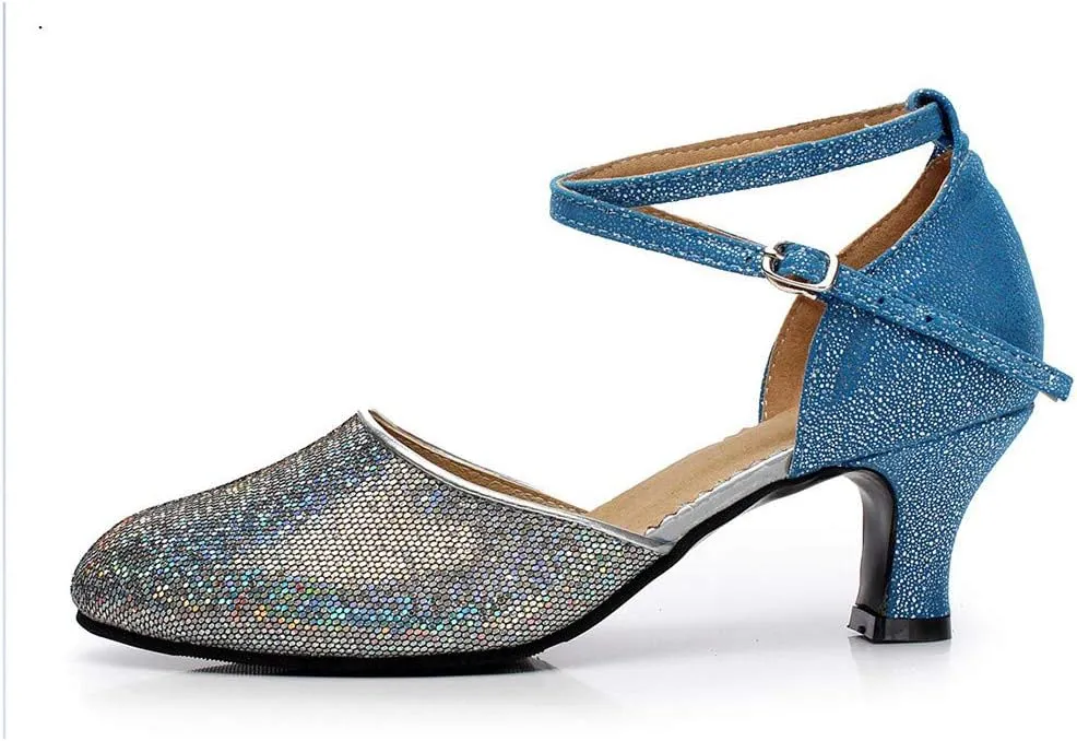 Women's Ballroom Tango Latin Dancing Shoes Sequins Shoes Social Dance Shoe 5 Apparel, 5.5