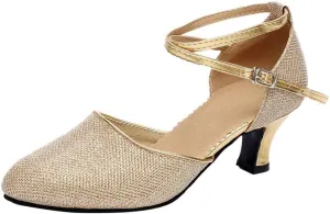 Women's Ballroom Tango Latin Dancing Shoes Sequins Shoes Social Dance Shoe 5 Apparel, 5.5