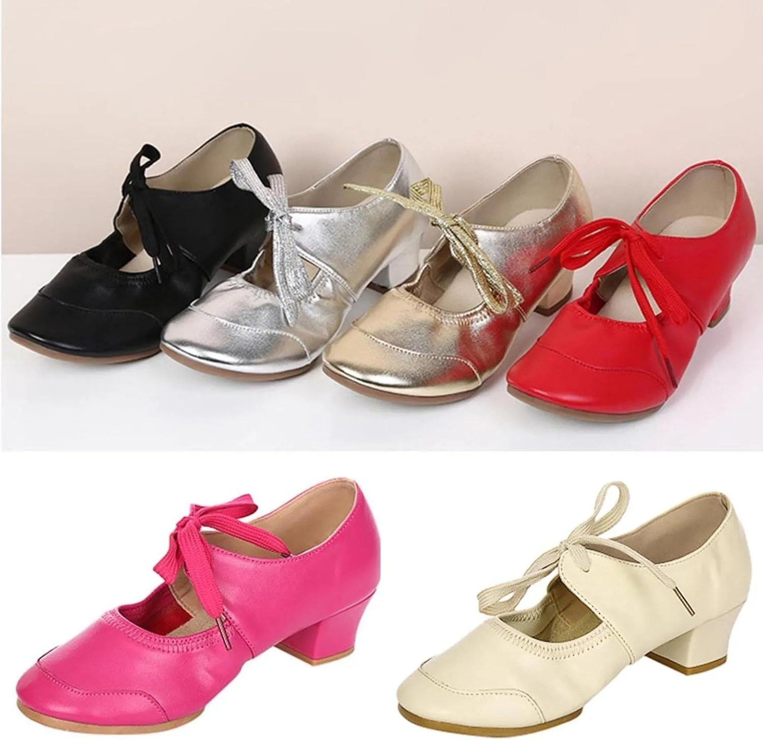 Women's Mary Jane Flats Causal Comfortable Cute Ballet Flats Ladies Dancing Rumba Waltz Prom Ballroom Latin Shoes