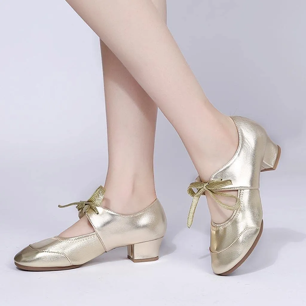 Women's Mary Jane Flats Causal Comfortable Cute Ballet Flats Ladies Dancing Rumba Waltz Prom Ballroom Latin Shoes