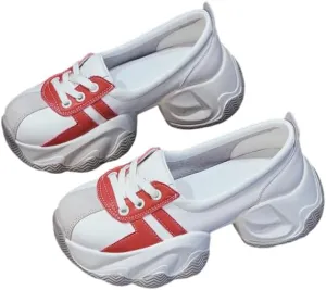 Women's Orthopedic Sneakers Stylish Fashion Lace Up Height Increasing Chunky Platform Dad Shoes for Walking