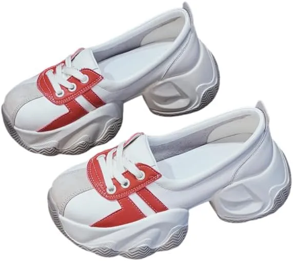 Women's Orthopedic Sneakers Stylish Fashion Lace Up Height Increasing Chunky Platform Dad Shoes for Walking