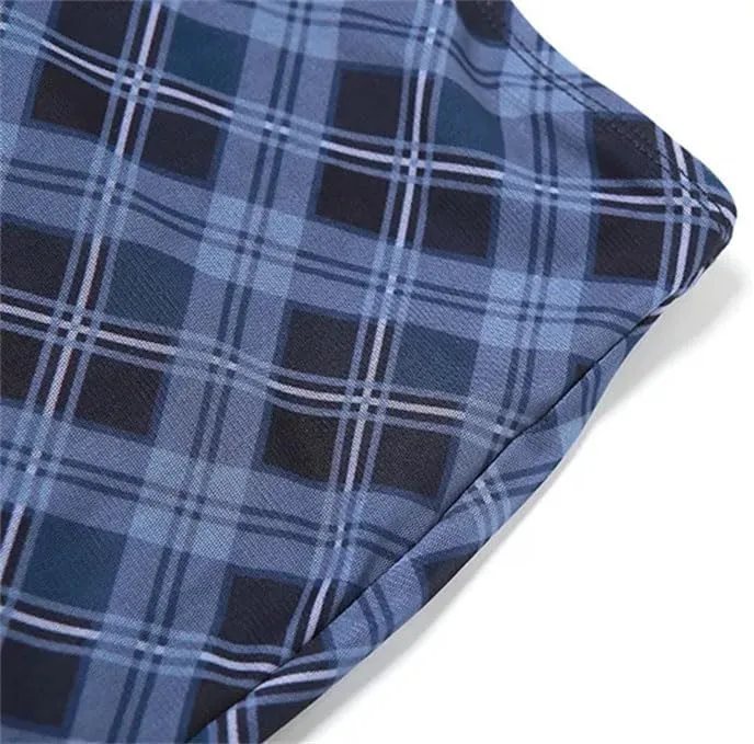 Women's Plaid Print Hip Skirt, Slim Pencil Preppy Style Slit Midi Skirt