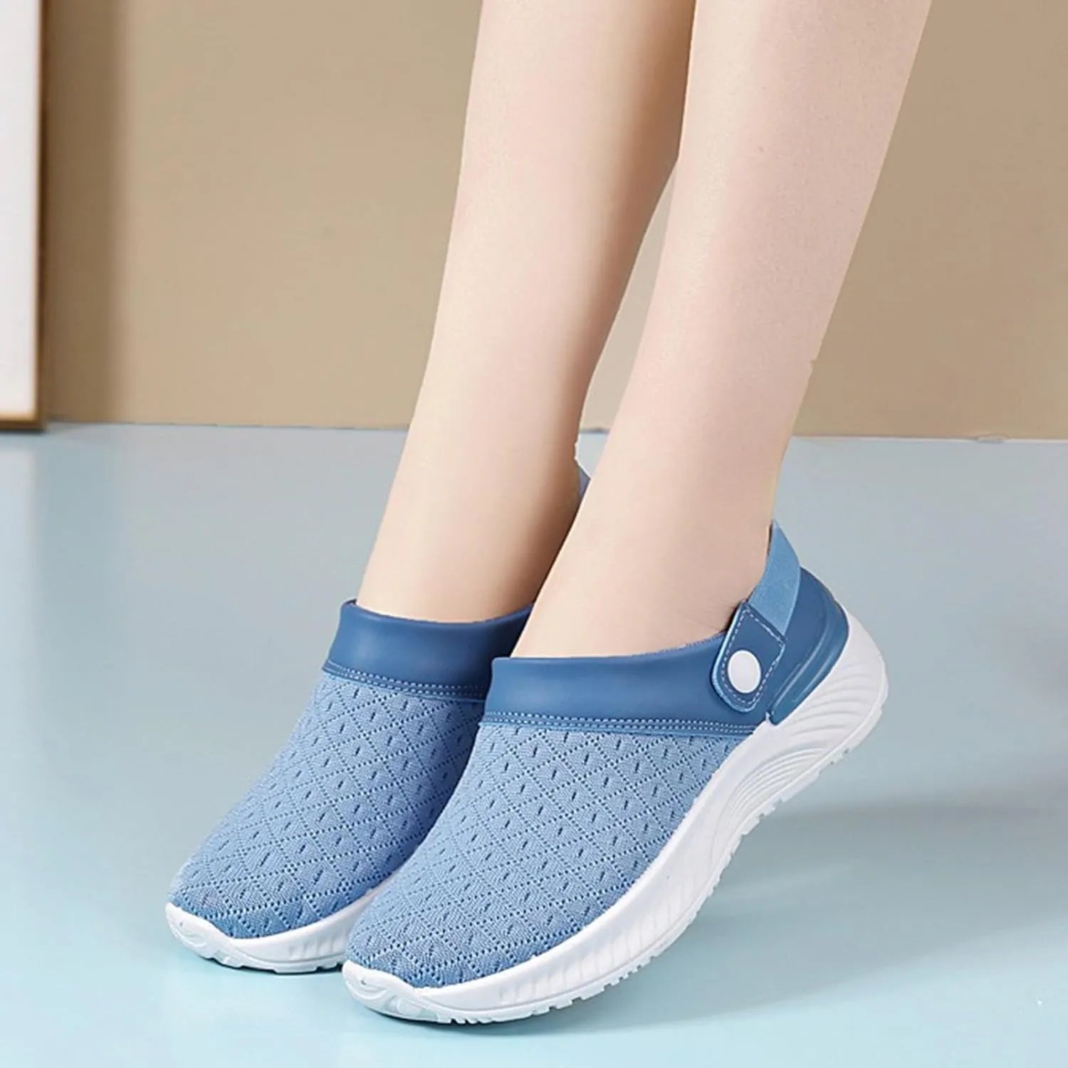 Womens Slip On Shoes Lightweight Walking Shoes Work Non Slip Sneakers Shoes Women's Gym Workout Sneaker