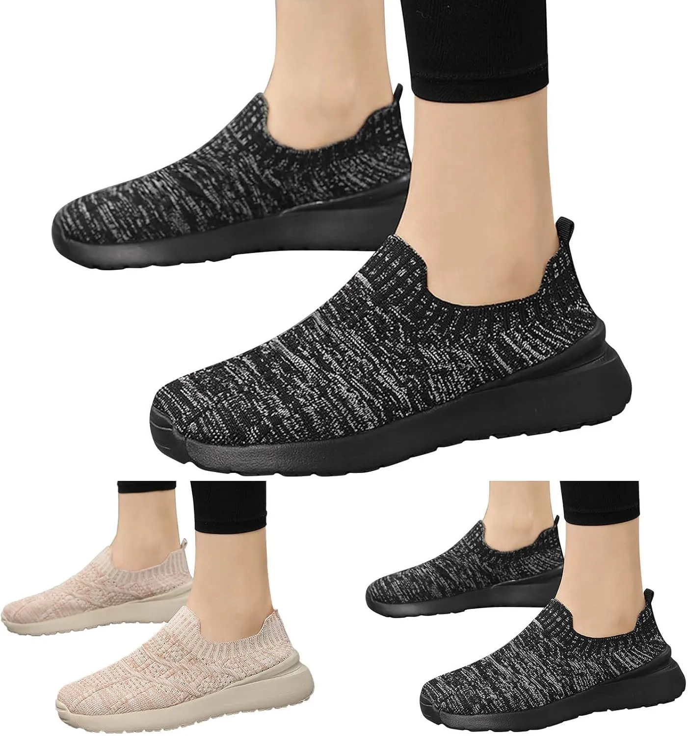 Womens Sneakers Womens Slip On Walking Shoes Non Slip Running Shoes Breathable Workout Shoes Lightweight Sneakers