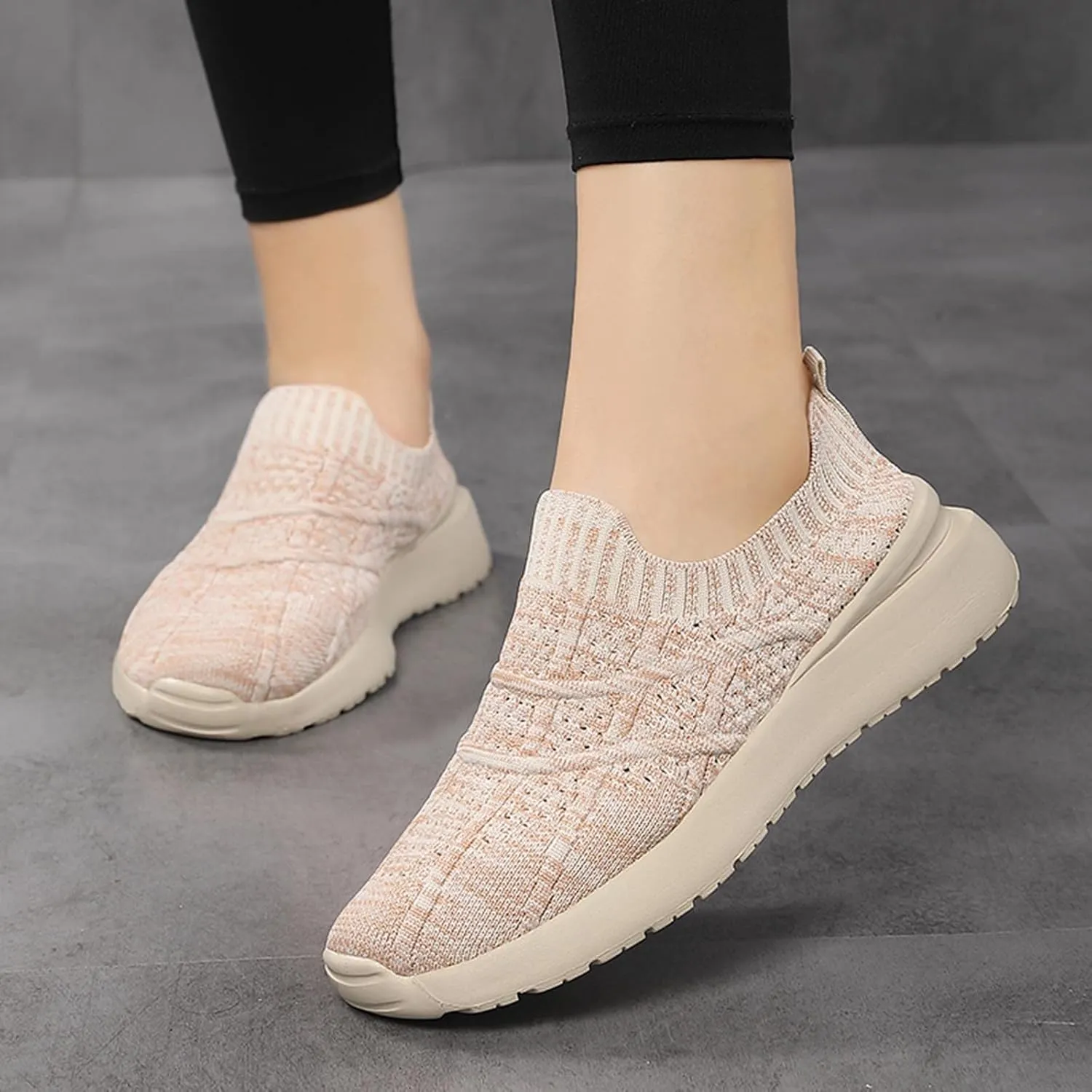 Womens Sneakers Womens Slip On Walking Shoes Non Slip Running Shoes Breathable Workout Shoes Lightweight Sneakers