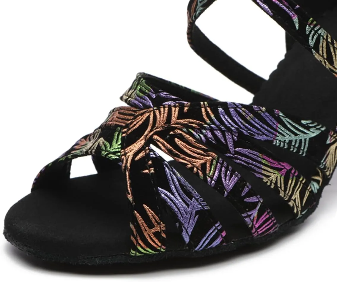 Women's Stylish Open Toe Ballroom Latin Tango Rumba Party Wedding Practice Dance Shoes