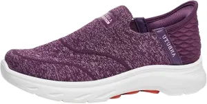 Women's Walking Shoes Flat Comfortable Casual Slip On Athletic Shoes Lightweight Non Slip Running Fashion Sneakers