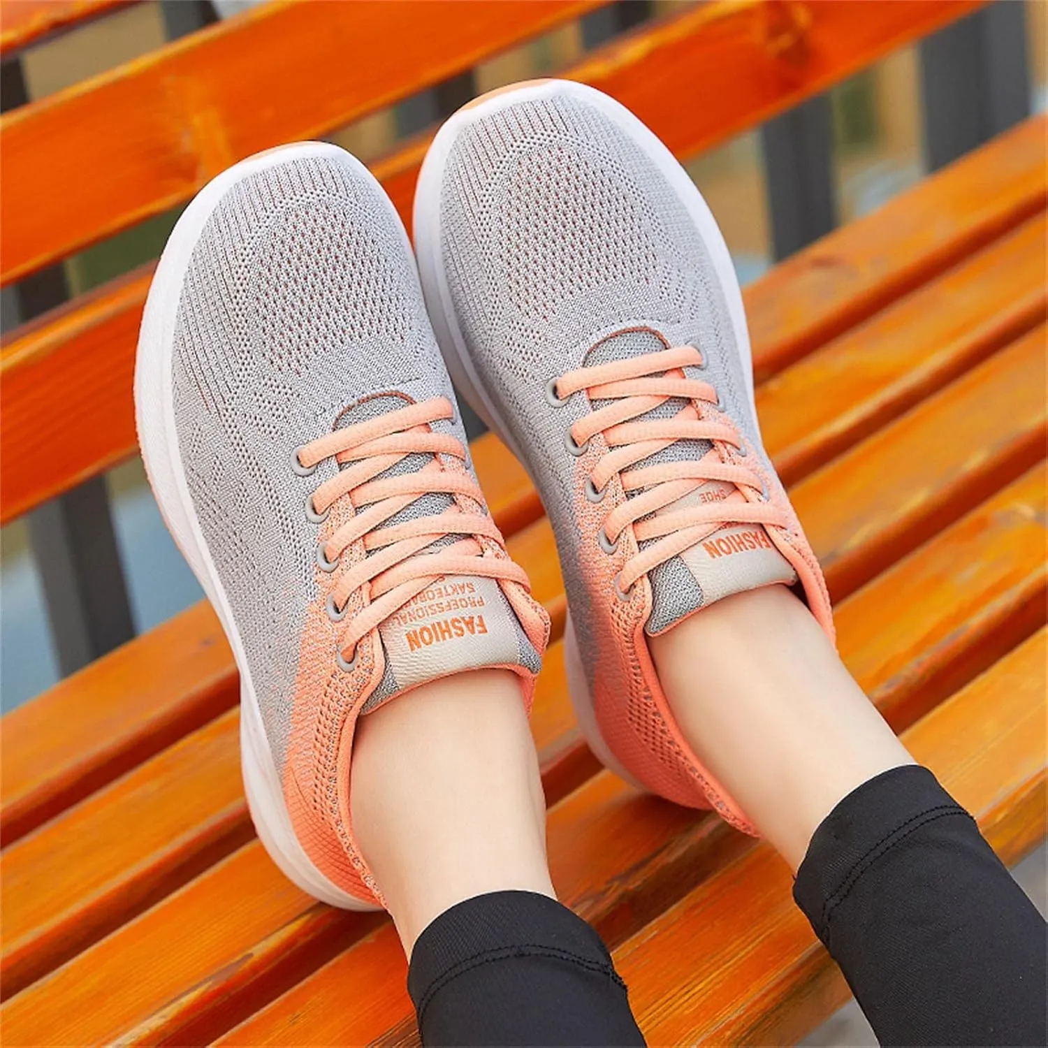 Women's Walking Shoes Mesh Breathable Lightweight Fashion Tennis Shoes Men Walking White Casual Shoes Waterproof Sneakers Brown Tennis Shoe Trainers Shoe