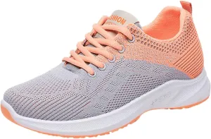 Women's Walking Shoes Mesh Breathable Lightweight Fashion Tennis Shoes Men Walking White Casual Shoes Waterproof Sneakers Brown Tennis Shoe Trainers Shoe