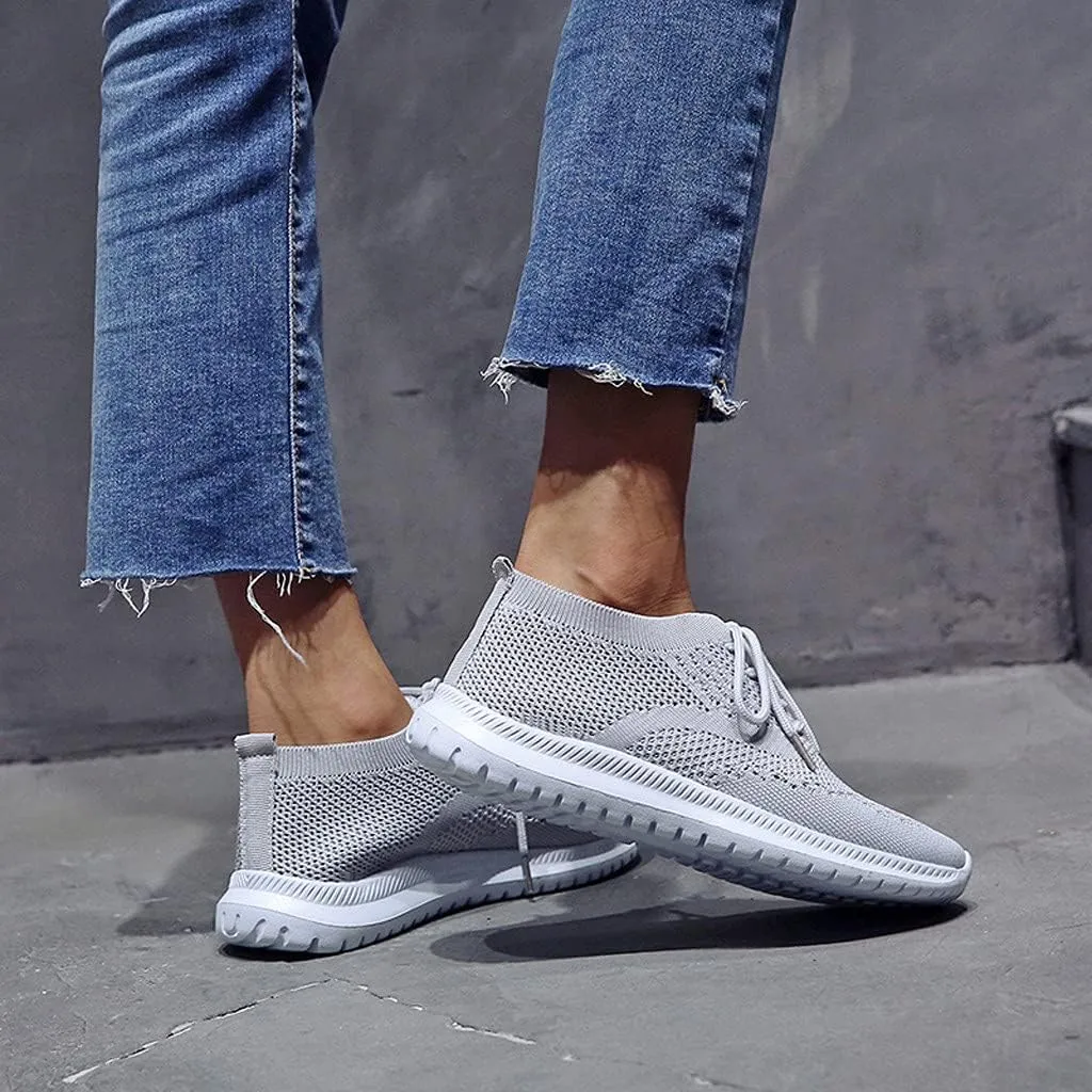 Womens Walking Sneakers Lightweight Mesh Workout Shoes Non Slip Running Shoes Breathable Tennis Shoes Slip On Shoes
