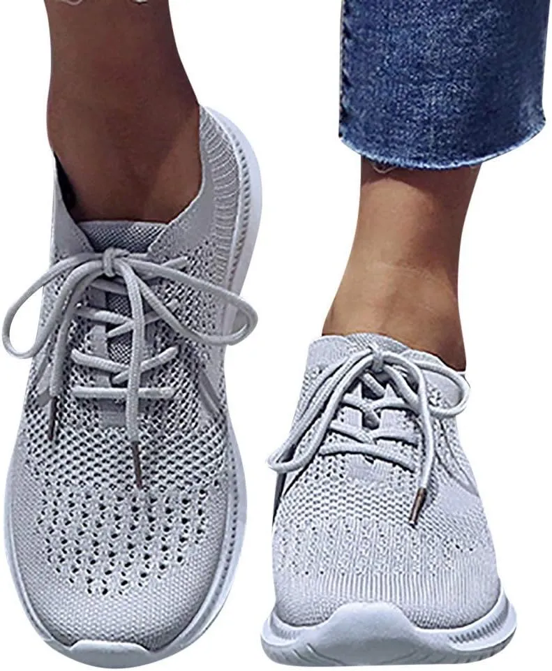 Womens Walking Sneakers Lightweight Mesh Workout Shoes Non Slip Running Shoes Breathable Tennis Shoes Slip On Shoes