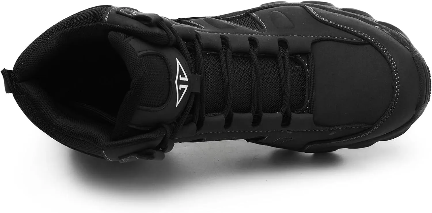 Work Boots for Men Comfortable Steel Toe BootsIndestructible Industrial & Construction Safety Shoes Non Slip Mens Composite Toe Boots