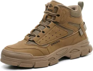 Work Boots for Men Safety Steel Toe BootsComfortable Industrial & Construction Shoes Puncture Proof Non Slip Mens Work Boots