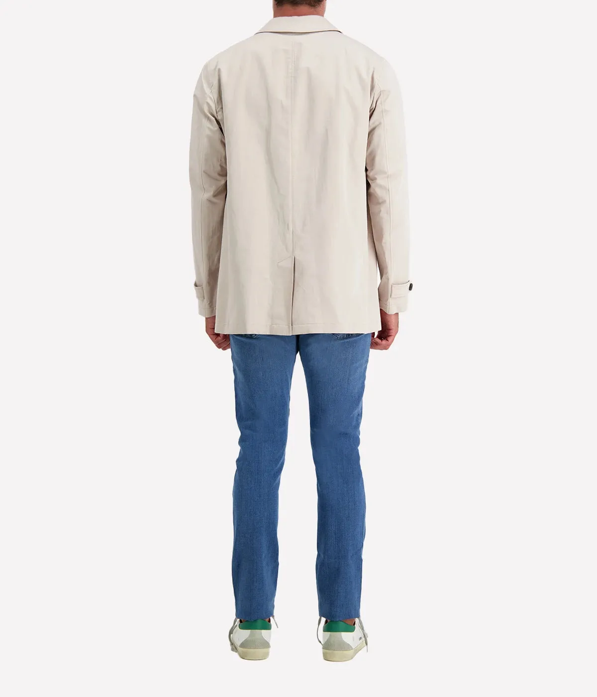 Woven Raincoat in Natural