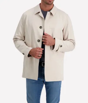 Woven Raincoat in Natural